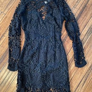 Black lace dress